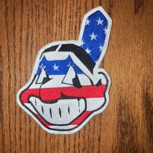 Patriotic Wahoo Indians Patch
